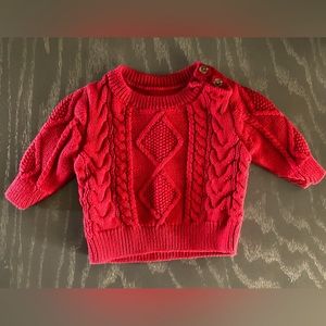 Baby Gap Red Cable Sweater